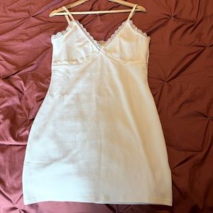 Large white mini dress